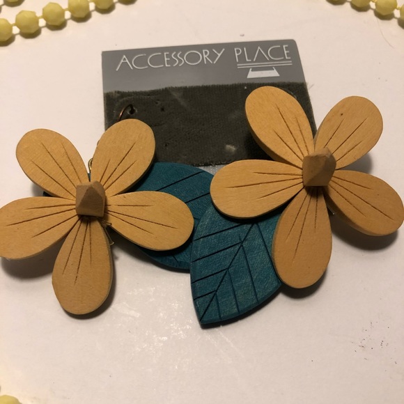 Sunflower dangle earrings - Picture 2 of 2